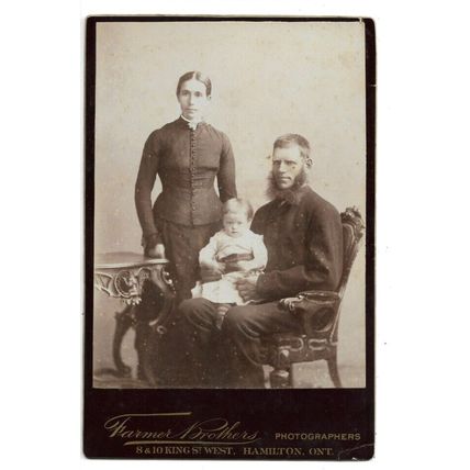 Young Family, Social History, Farmer Bros, Hamilton, Ontario, Can, Cabinet Card