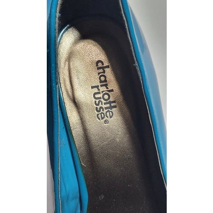 Woman's Blue Stiletto pumps heels round Size 8 "Charlotte Russe"
