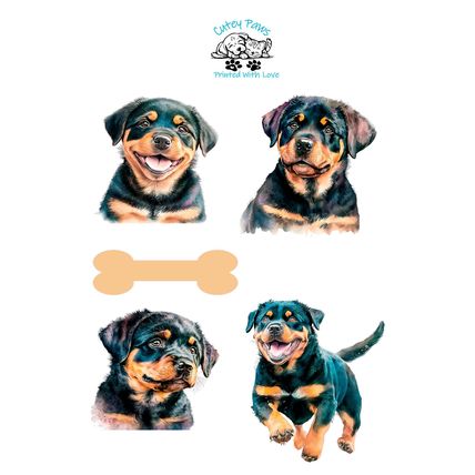 Rottweiler Stickers - Scrapbooking Journal and Crafting-Self Adhesive Stickers