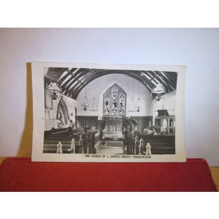 CHURCH OF CORPUS CHRISTI, TREMEIRCHION, Denbighshire unused vintag postcard RP =