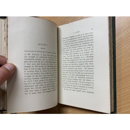 1890 JOHN RUSKIN "THE CROWN OF WILD OLIVE" INDUSTRY & WAR ANTIQUE BOOK (P4)