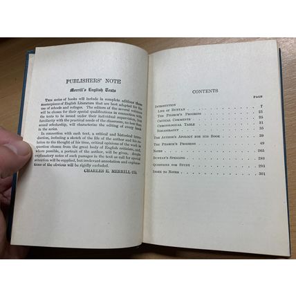 RARE* 1910 JOHN BUNYAN "THE PILGRIM'S PROGRESS" FICTION USA HARDBACK BOOK (P3)