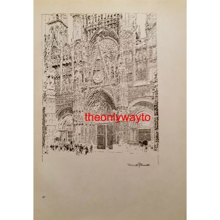 Great Door. Rouen Cathedral, Joseph Pennell, Book Illustration (Print), 1901