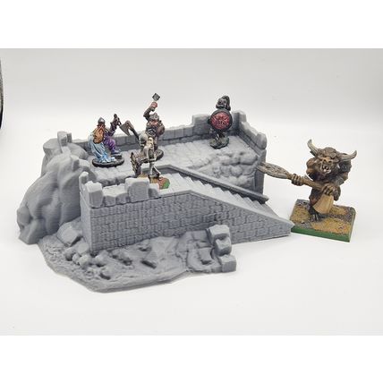 rocky fort terrain piece / castle fort lookout post/DnD/Pathfinder/Tabletop RPG
