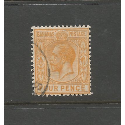 Bahamas 1912 George V 4d Orange-yellow. SG85
