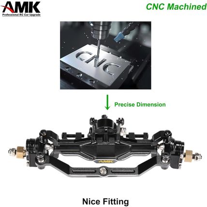 AMK TRX4M Brass Portal Axle Upgrade Kit Complete Set, Front Axles and Rear Axles