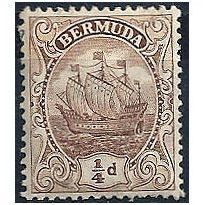 Bermuda 1912 SG44a 1/4d Pale Brown Mounted.Mint