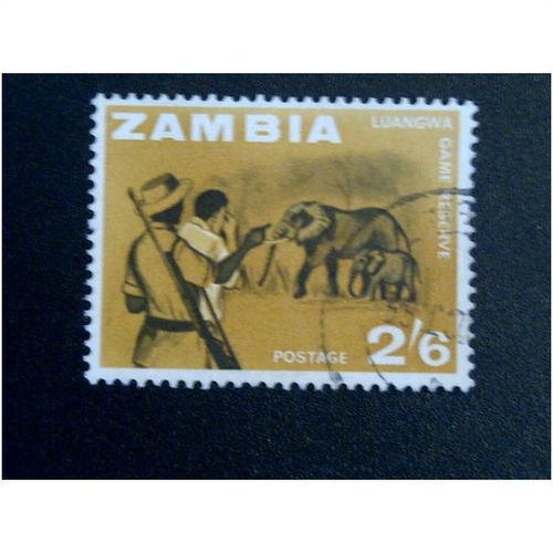 Zambia QEII 1964 2/- 6d 2s 6d Luangwa Game Reserve Used SG 104 Sc 14