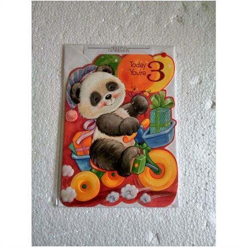 Age 3 Birthday Card - Today You're 3