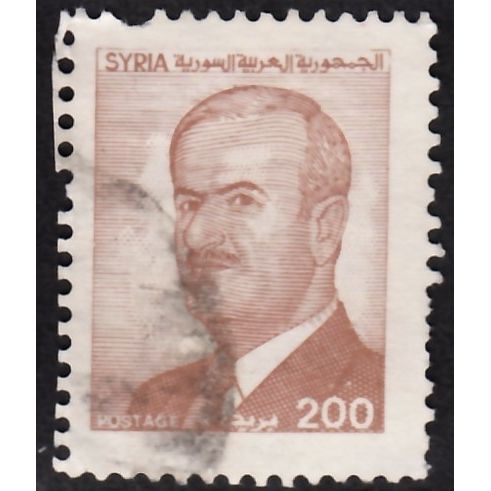 Syria, 1986-90 200p President Assad, SG 1620 (Scott #1074), used faulty