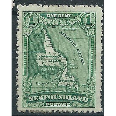 Newfoundland 1931 SG198 1c Green Mounted Mint . ..