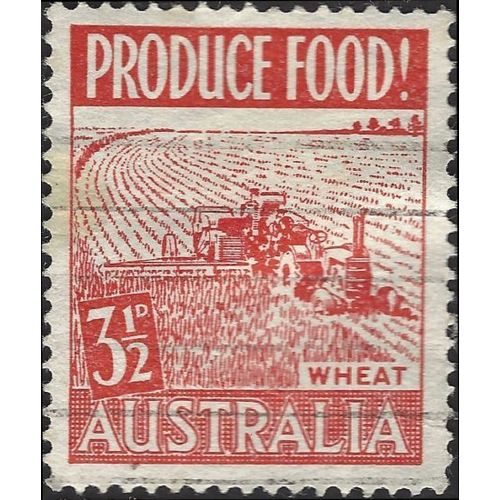 AUSTRALIA, Food Production, Wheat, red 1953, 3½d, #2