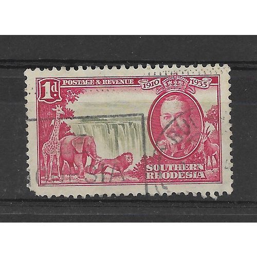 SouthernRhodesia.SG31 3d Victoria Falls(Olive and Rose-Carmine).Fine Used.July19