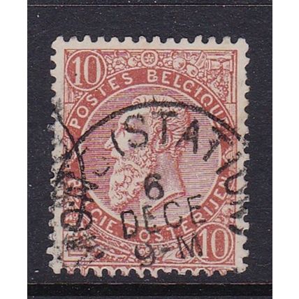 BELGIUM 1893 10c VALUE USED SG82 NO TAB #2