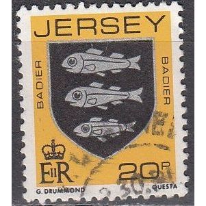 Jersey 1981 Michel 269A O Cote (2008) 0.80 Euro Armoirie Badier Cachet rond