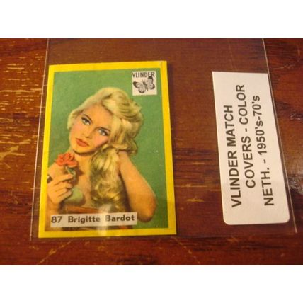 1950-1970, VLINDER Match Covers, 5-Covers, LUCY/BARDOT/WELCH/LOLLOBRIGIDA