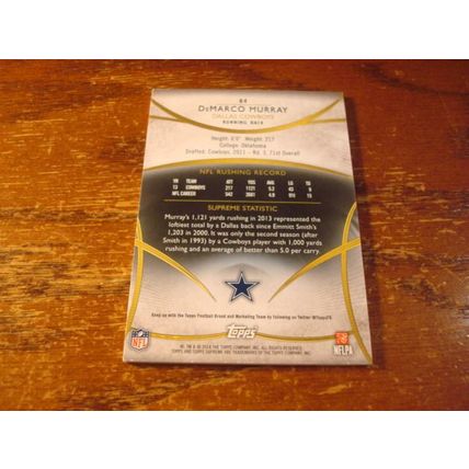 2014 Topps Supreme, #'d 23/25, Green SP, DeMARCO MURRAY, Cowboys