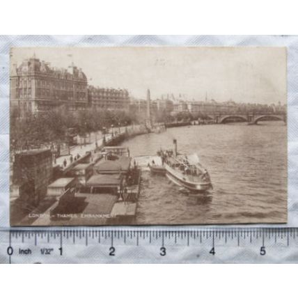 vintage postcard Thames Embankment, London ref.2