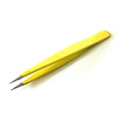 Yellow Eyebrow Hair Removal Multi Purpose Tweezers Pointed Tip[ ]