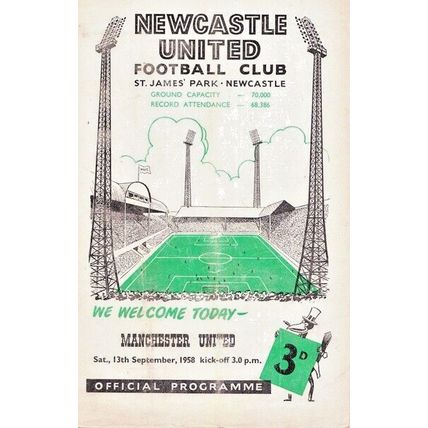 NEWCASTLE UNITED v MANCHESTER UNITED LEAGUE DIVISION ONE 1958/59