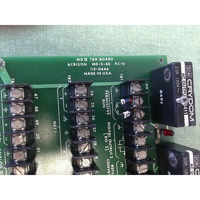 ACRISON MD-2-40 P.C.-D TBA MDII WEIGH FEEDER PLC FEEDER CONTROLLER BOARD,AE