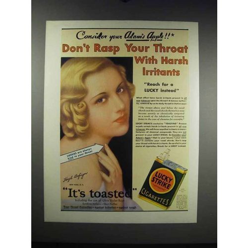 1931 Lucky Strike Cigarettes Ad - Hazel Bofinger