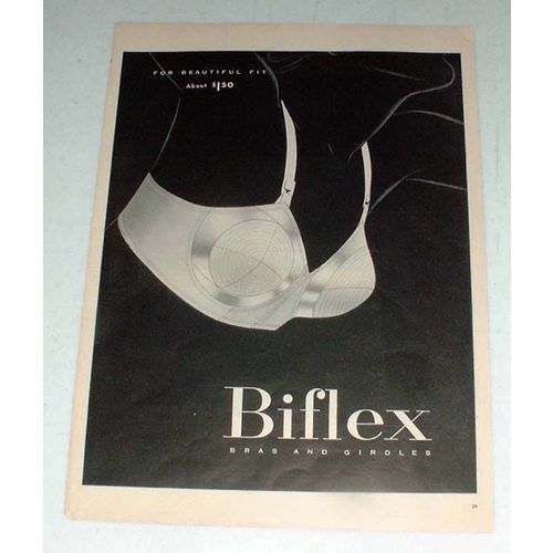 1956 Biflex Bra Ad - For Beautiful Fit!