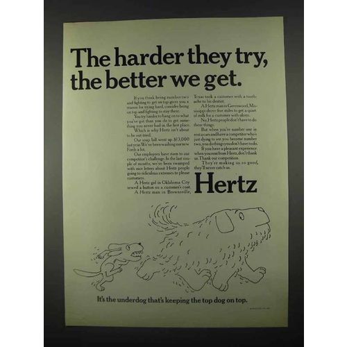 1967 Hertz Rent-A-Car Ad - The Better We Get