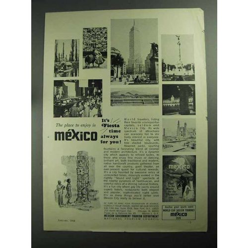 1968 Mexico Government Tourism Department Ad