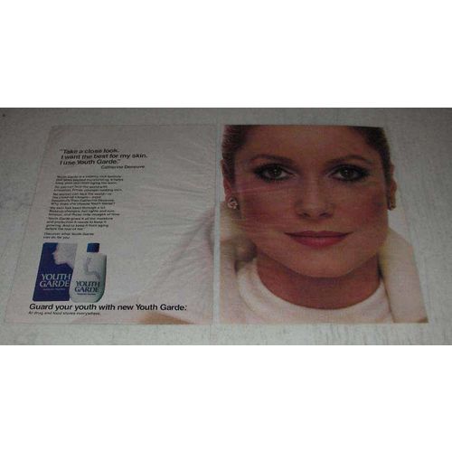 1983 Youth Garde Moisturizer Ad - Catherine Deneuve