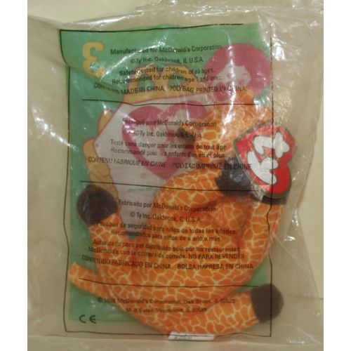 1998 McDonalds Ty Teenie Beanie Babies #3 Twigs the Giraffe Mint in Package