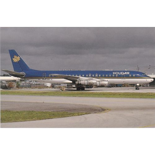 Holidair Douglas DC8 55 Civil Aircraft Postcard (A20025)