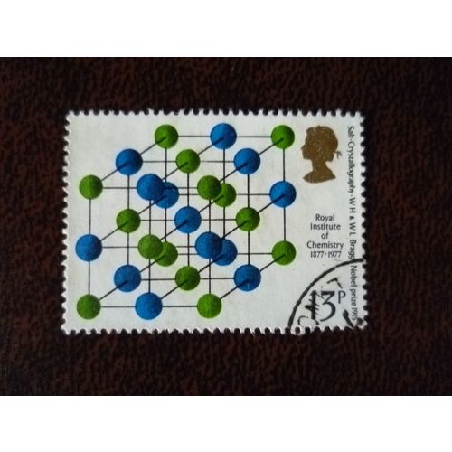 1977 GB Chemistry Centenary 13p fine used stamp SG1032 Salt Crystallography