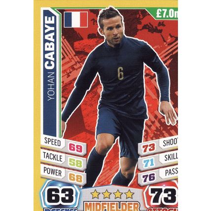 Match Attax World Cup 2014 112 Yohan Cabaye France