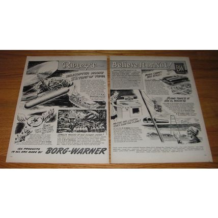 1950 Borg-Warner Products Ad - Ripley's Believe it or not!