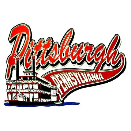 Pittsburgh Pennsylvania with Riverboat Fridge Magnet