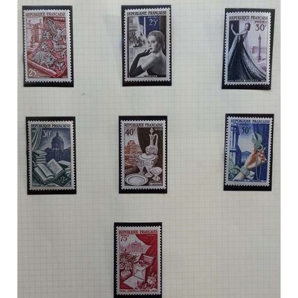 FRANCE: 1953-55 National Industries Literary Figures: SG1162/1170 MNH & MH