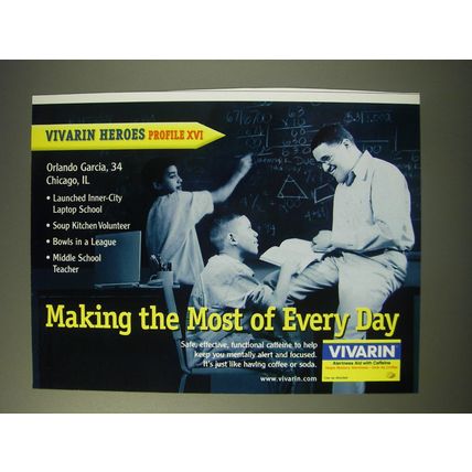 2002 Vivarin Medicine Ad - Vivarin Heroes Profile XVI