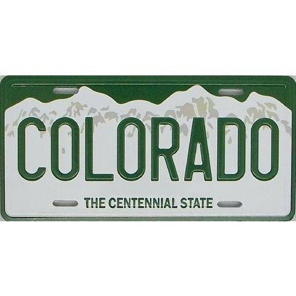 Colorado State License Plate Novelty Fridge Magnet