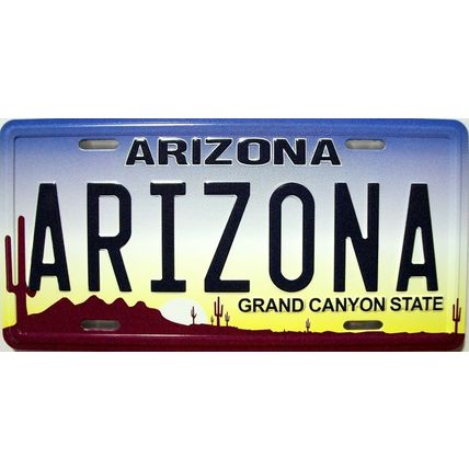 Arizona License Plate Novelty Fridge Magnet