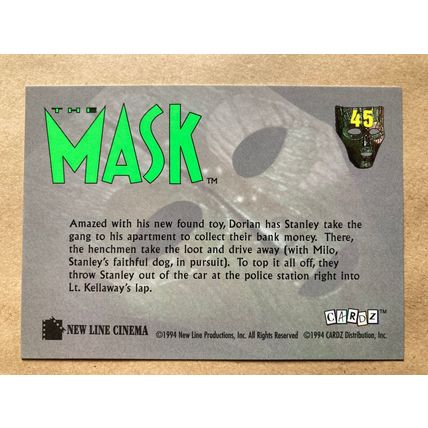 The Mask Base trading Card # 45 (A) 1994 Cardz Dark Horse