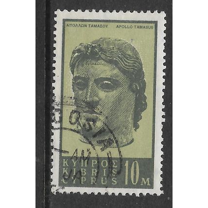 CYPRUS 1962 10M BRONZE HEAD OF APOLLO SG 213 FINE USED#2