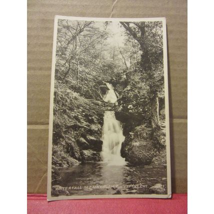 WATERFALL, FAIRY GLEN, DWYGYFYLCHI, CONWY, WALES unused vintage postcard =