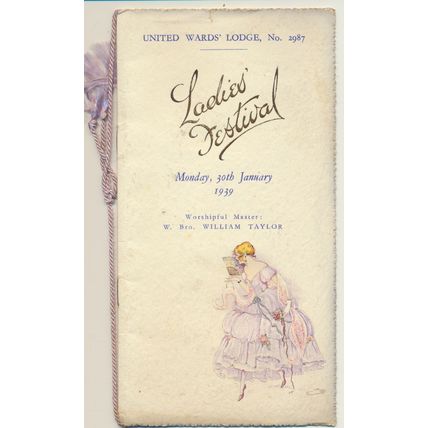United Wards' Lodge Ladies Festival Program 1939 William Taylor