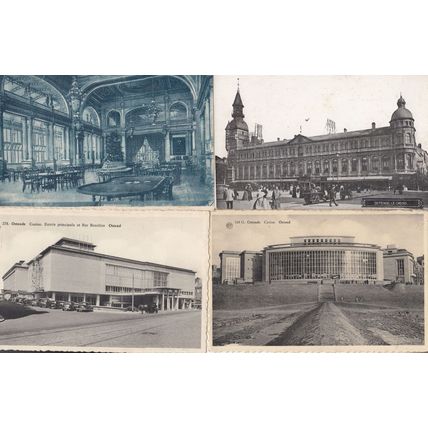 Ostende Casino Belgium 4x Old Postcard
