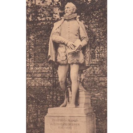 Philippe De Marnix Statue Belgium Old Postcard