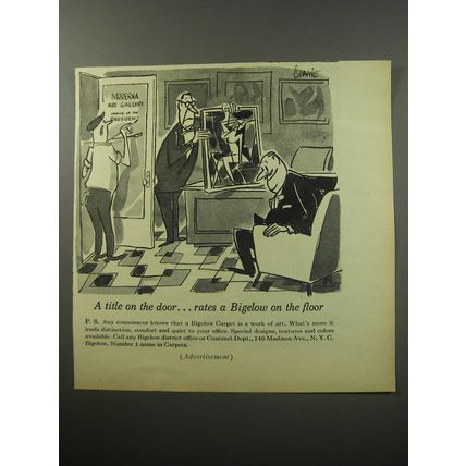 1955 Bigelow Carpet Advertisement - A title on the door