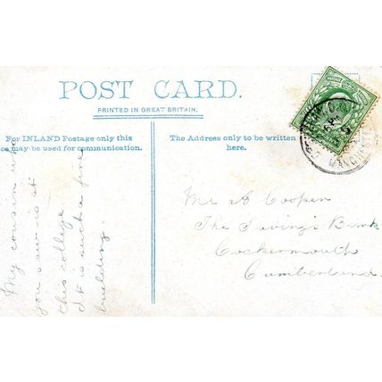 OWEN'S COLLEGE - Manchester - Tram, Horse & Cart - Original Postcard (1.96)