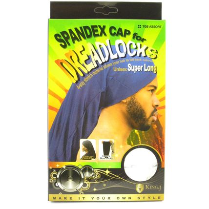 KING.J UNISEX SUPER LONG SPANDEX CAP FOR DREADLOCKS (705 & 706)