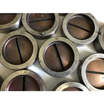 LOT 19 MATE .219X2.375 RECTANGULAR TURRET PUNCH SLUG FREE DIES,3-1/2" O.D.,AB